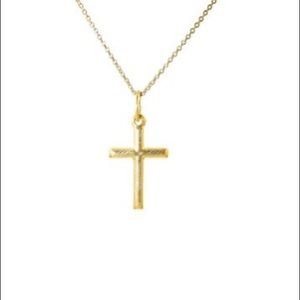 Savvy Cie 18K Yellow Gold Vermeil Cross  Necklace
